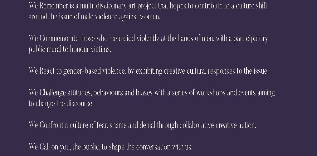    We Remember | Cultural reprisals against gender-based violence